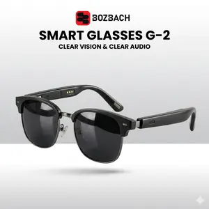 [NEW Arrival!] Bozbach Smart Glasses G-2 Clear Lens and Black Lens dan Audio Multifungsi – Kacamata Pintar dengan Fitur Musik Tanpa Earphone