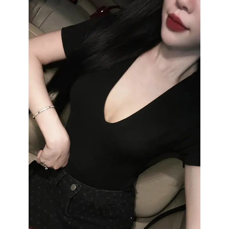 Áo thun nữ đẹp cổ V chất cotton co giãn, Áo Cổ Tim Nữ đẹp - AQ09 | BigBuy360 - bigbuy360.vn Áo thun nữ đẹp cổ V chất cotton co giãn, Áo Cổ Tim Nữ đẹp - AQ09 | BigBuy360 - bigbuy360.vn