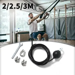 2/2.5/3M Tali Katrol Pulley Connecting Wire Pulling Tali Sling Kabel Sling Gym for Home Gym
