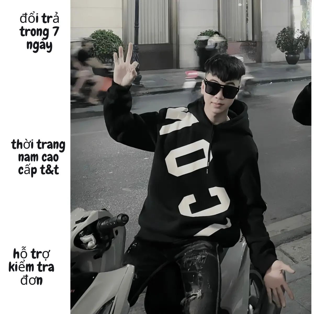 Áo Hoodie in sờ con nỉ bông cao cấp Unisex