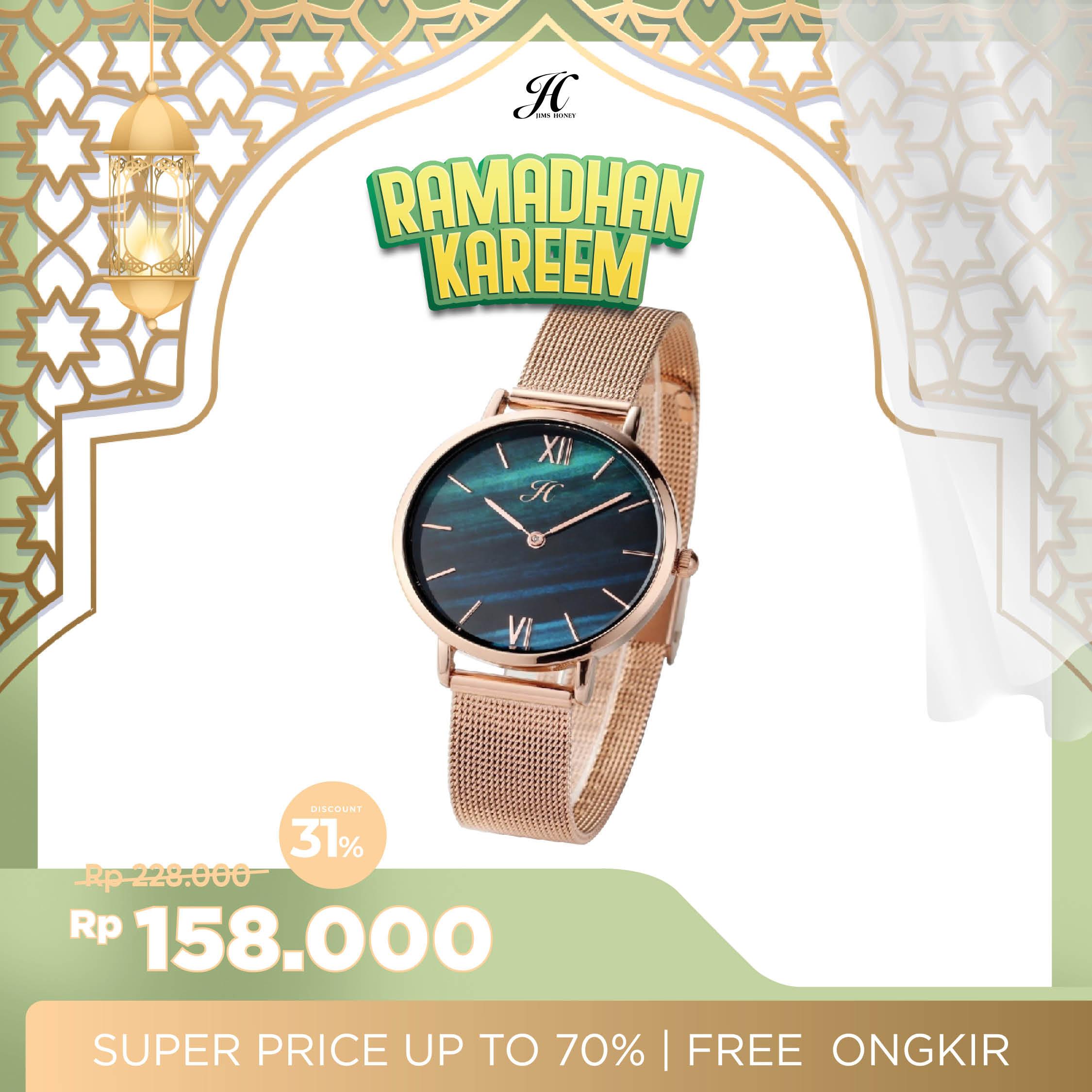 JIMS HONEY JAM TANGAN WANITA 8003 (FREE BOX + BATERAI)