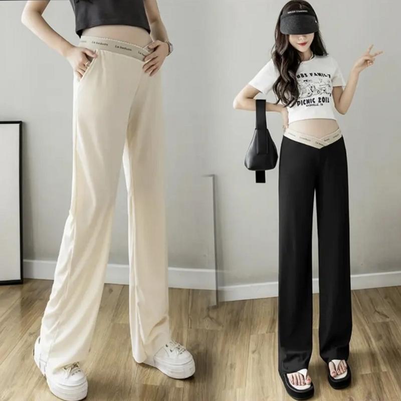 Product Introduction of Quần bầu ống suông Tăm Thái, Cạp Chéo co dãn thoải mái cho Mom Váy Bầu Đầm Bầu 3