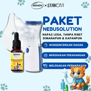 SC Remov Paket Nebusolution 20ml Alat Nebulizer Uap Pet Portable Flu Batuk Asma Anabul Kucing Anjing