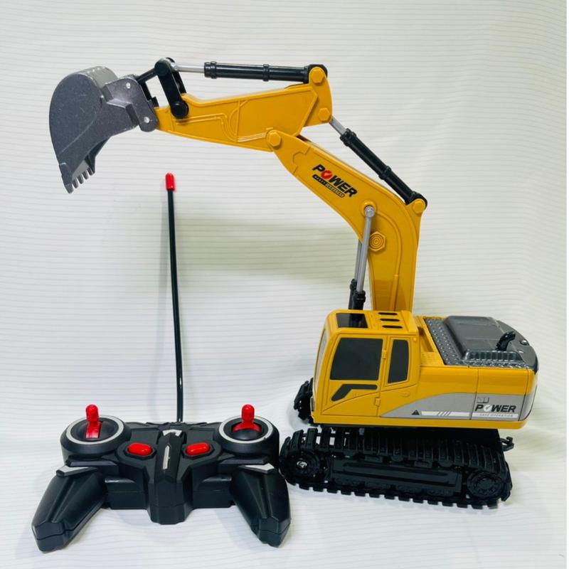 Đồ chơi xe máy xúc 6 kênh điều khiển từ xa loại sạc pin có gầu sắt Toy