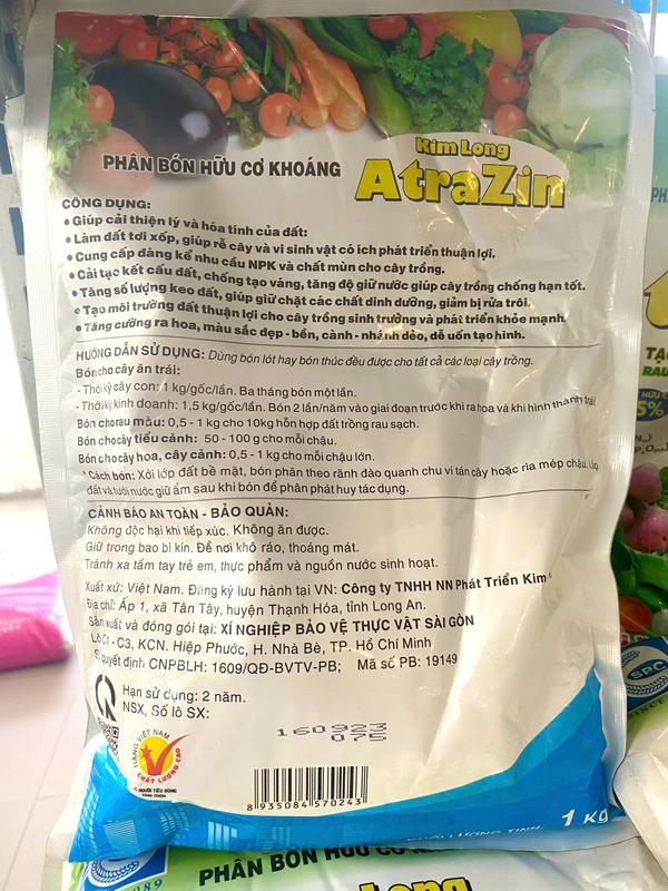 Gói 1kg phân bón hữu cơ khoáng Atrazin cải tạo đất cho cây trồng 3