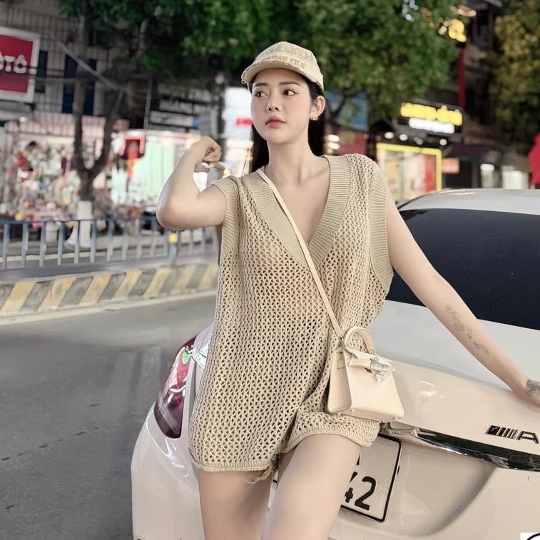 Áo Lưới Mtg Phom Rộng Sát Nách Dễ Mặc Cho Nữ Freesize Phong Cách Trẻ Trung (Kèm Ảnh Thật)