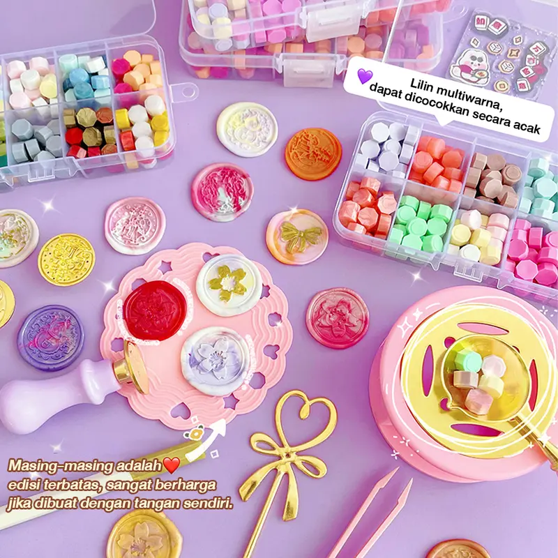 Set Cat Api Kepala: Kotak Alat Lengkap untuk Pemula dengan Partikel Lilin, Hadiah Kotak dengan Stiker Guka - Kreasi Menawan dengan Set Lengkap Cat Api Partikel Lilin Toys 1
