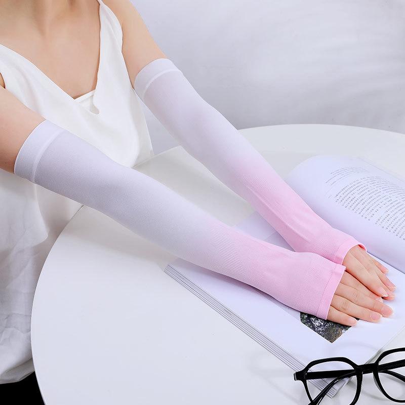 Product Introduction of Tay Áo Băng Chống Nắng, Dành Cho Nam Và Nữ, Chống Tia UV, Hở Ngón, Thích Hợp Để Đạp Xe Ngoài Trời, Làm Bằng Lụa Lạnh, Bao Gồm Găng Tay Áo Khoác Ngoài 6