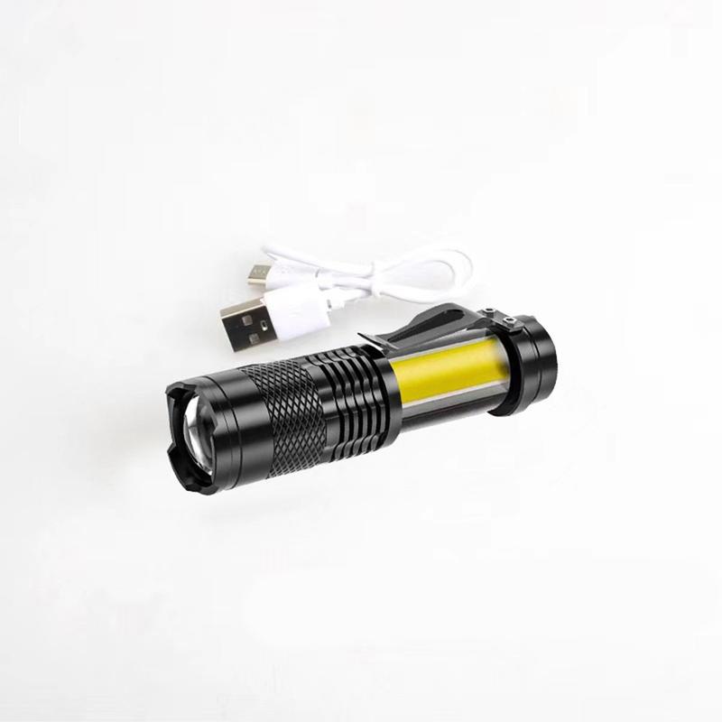 Product Introduction of Lumens Powerful LED Flashlight Rechargeable USB 18650 Waterproof Zoom Fishing Hunting Tactical Flashlight ABS Material 23