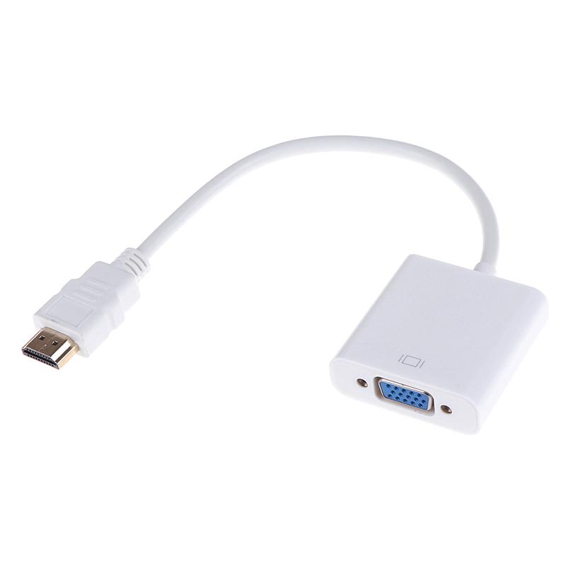 Product Introduction of 1Pcs HDMI to VGA converter adapter HD 1080P White 14