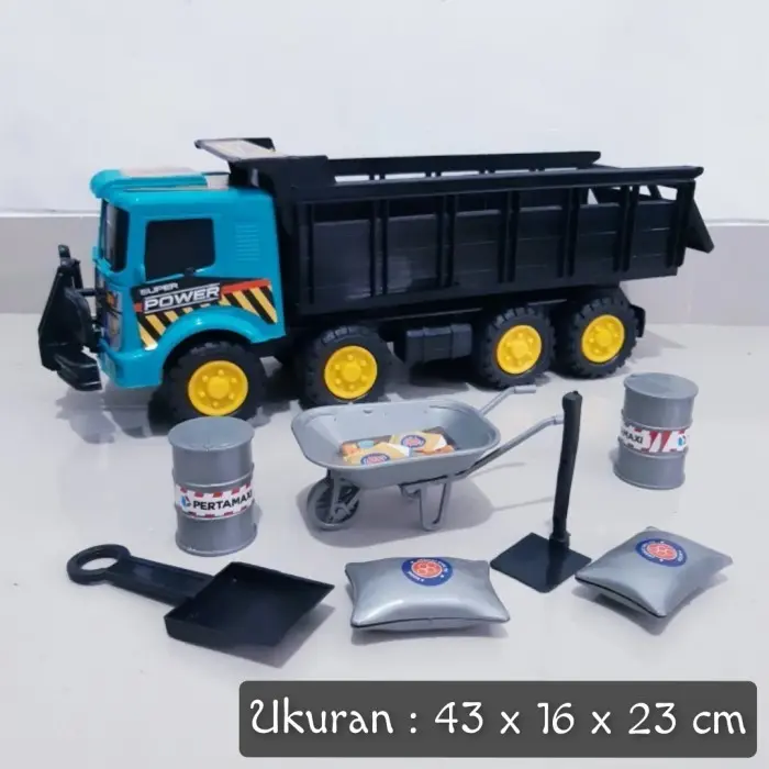Toman Project Mainan Truck Dump Muatan Pasir Besar Murah - Mobilan Truck Tunggang - Model D 6