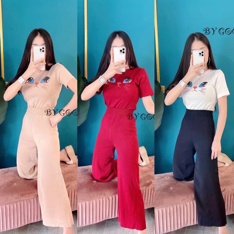 Product Introduction of SpinnyHouse ชุดเซ็ต จ้าวเหมียวน้อย เสื้อยืดแขนสั้นแพ็คคู่มาพร้อมกางเกงขายาว เนื้อไหมพรม งานตรงปก แมวร่าเริง K103B 9
