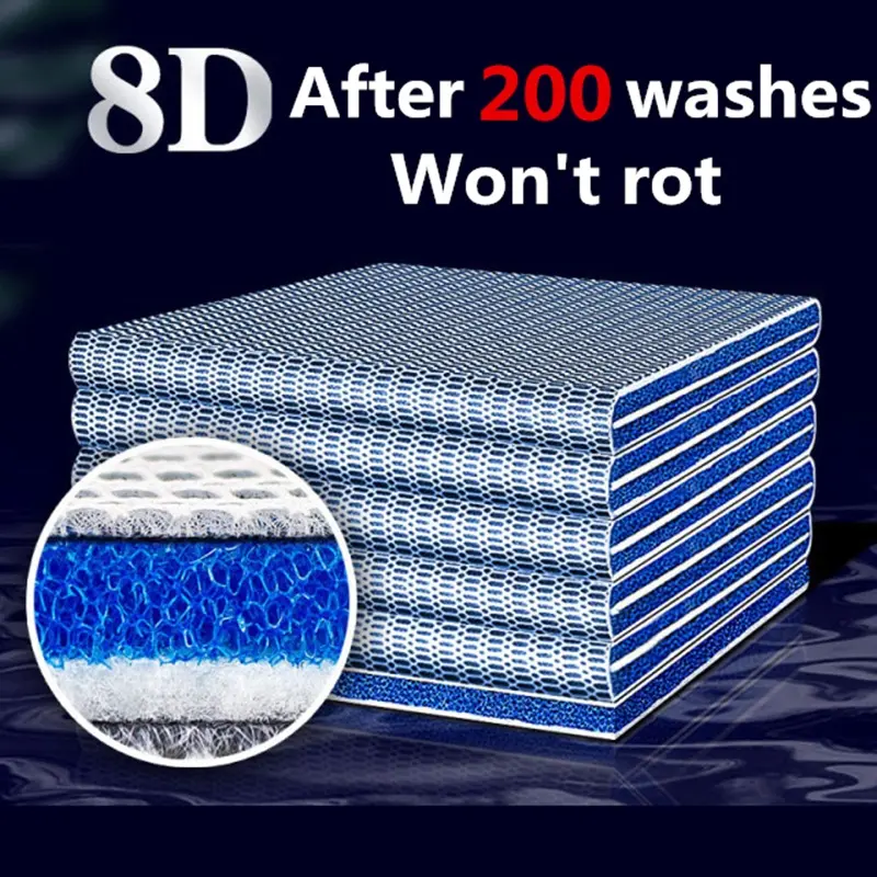 Reusable 8 Layer Fish Tank Filter Sponge Biochemical Aquarium Filter Foam Cotton Wool 8D 6D No Glue Filter Media