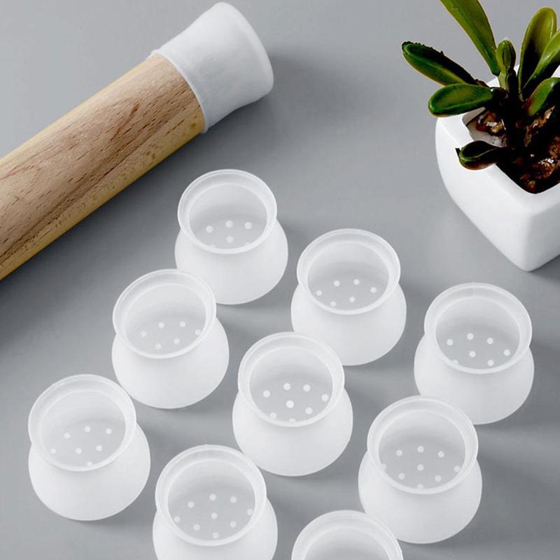 Silicone Chair Leg Cover, 24pcs/set Non-slip Waterproof Chair Leg Cap, Chair Leg Floor Cover for Home Kitchen Living Room Bedroom 6