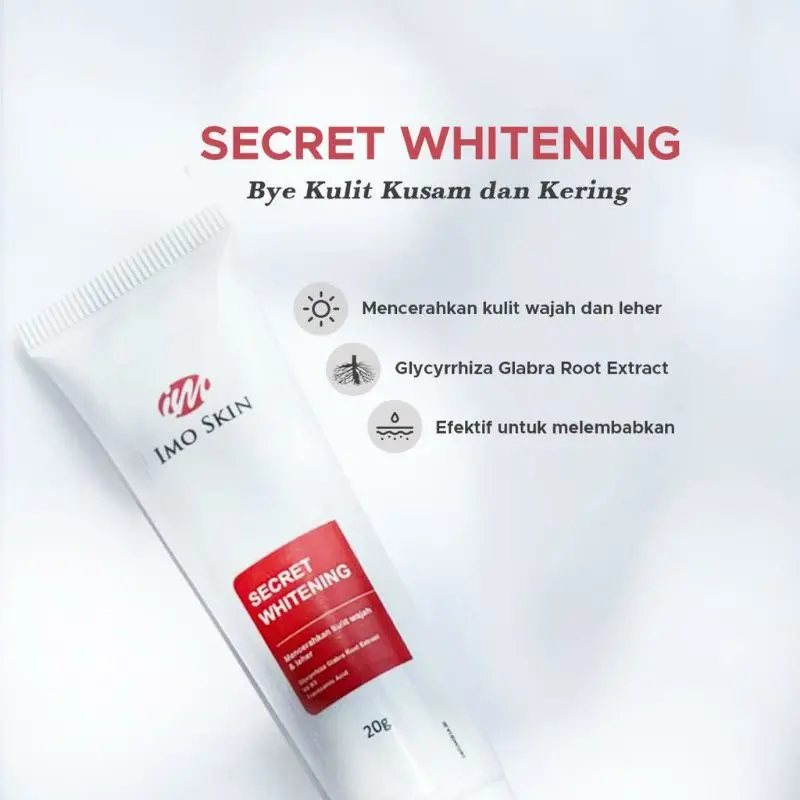 IMMODERMA Secret Whitening Cream Immoderma | Krim Malam Pemutih dan Mencerahkan Wajah Pelembab 1