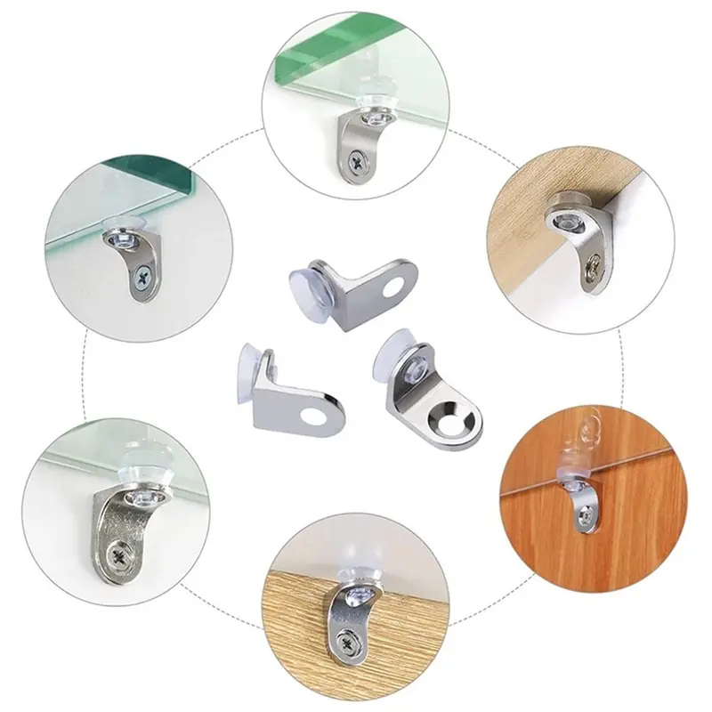 Kệ Kính Giá Đỡ, [TESE], Hỗ Trợ Giá Đỡ Cố Định Góc Phải, Đế Cốc Hút, 20x 3