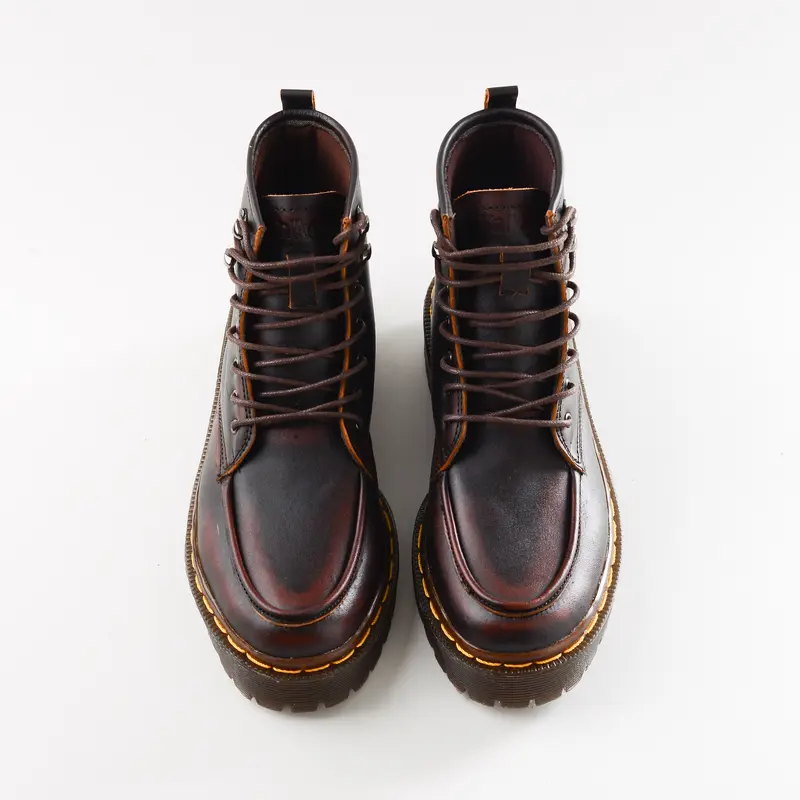 Sepatu Docmart Wanita Boots Kulit Bros Up Hitam Shoes sepatukarnaval cewek 7