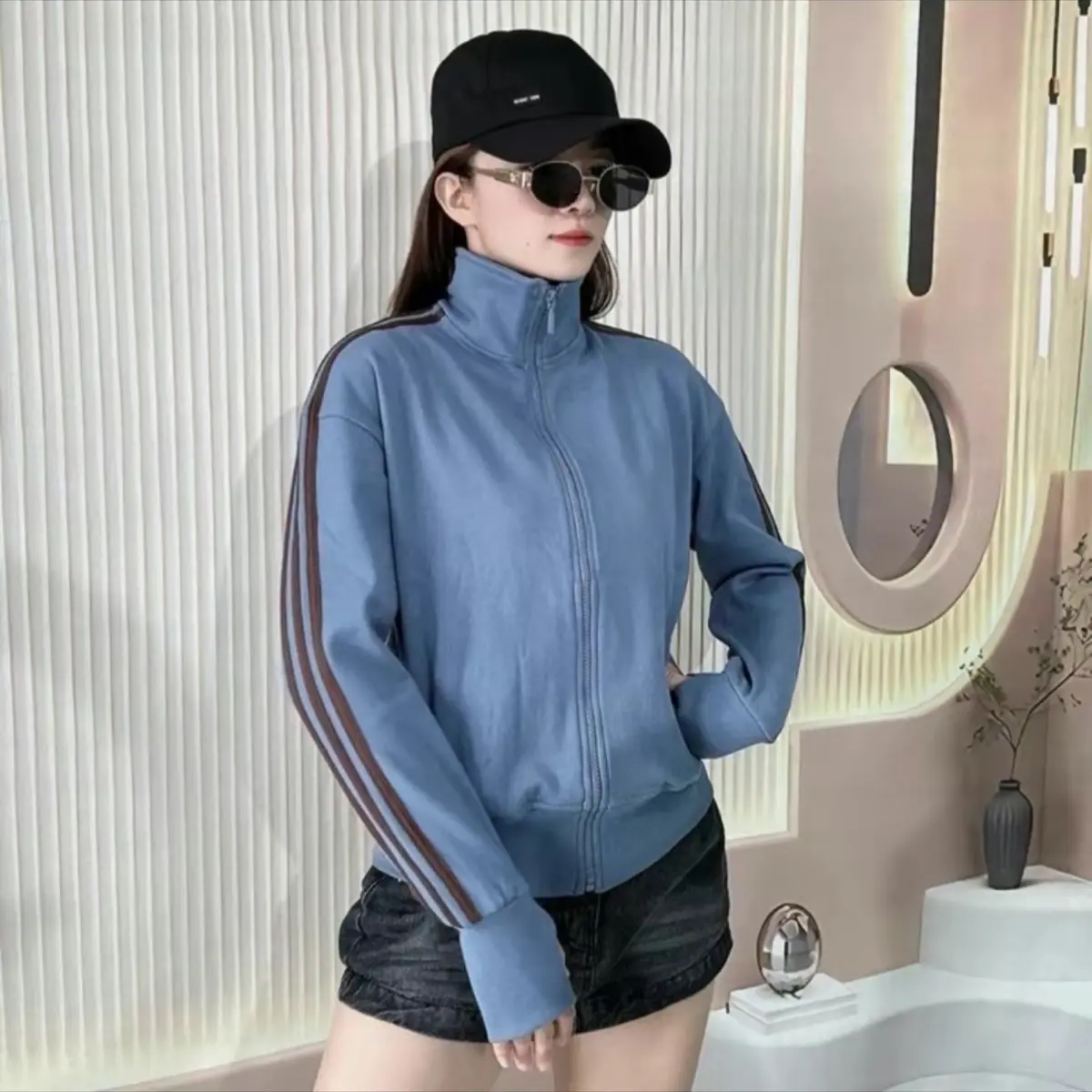 ÁO KHOÁC CỔ TRỤ KHOÁ KÉO NGOÀI TOP 1 aokhoac non