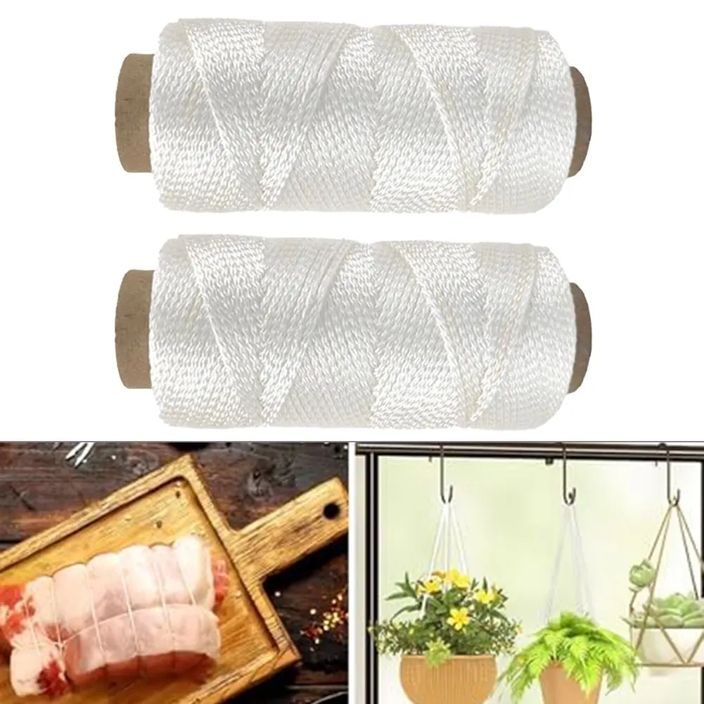 2PCS 250 Feet  Braided Nylon String Line Twine for Gardening or Masonry Tools