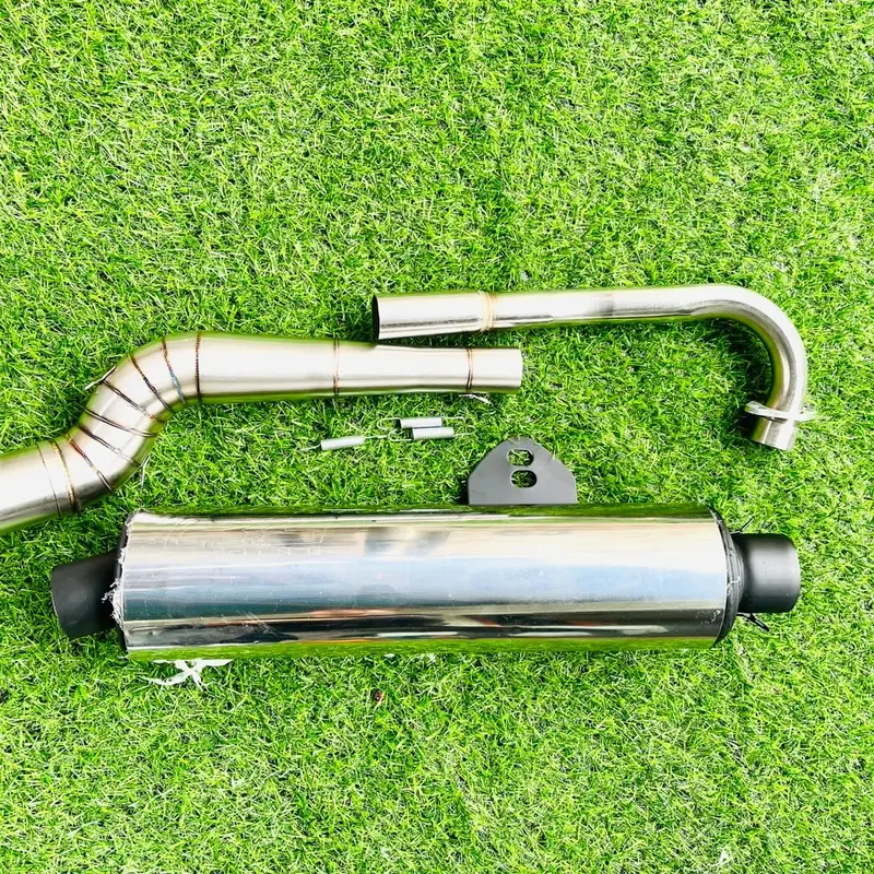 Bô xe máy thay thế cbr redleo full cổ 2 khúc cong Inox Bô xe máy Phụ Tùng Phụ Kiện pô uma pô  sirius pô nổ pô  sirius pô  nổ pô zin  sirius 3