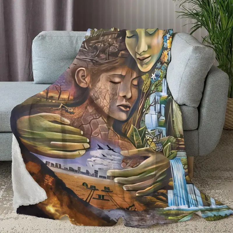 Nature Goddess Pattern Camping Blanket, Outdoor Camping Blanket, Camping & Hiking Equipment, Camping Accessories 5