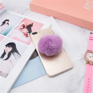 DB66 POP SOCKET POMPOM 3D POP SOCKET BULU WARNA AKSESORIS HP MH.ID 8