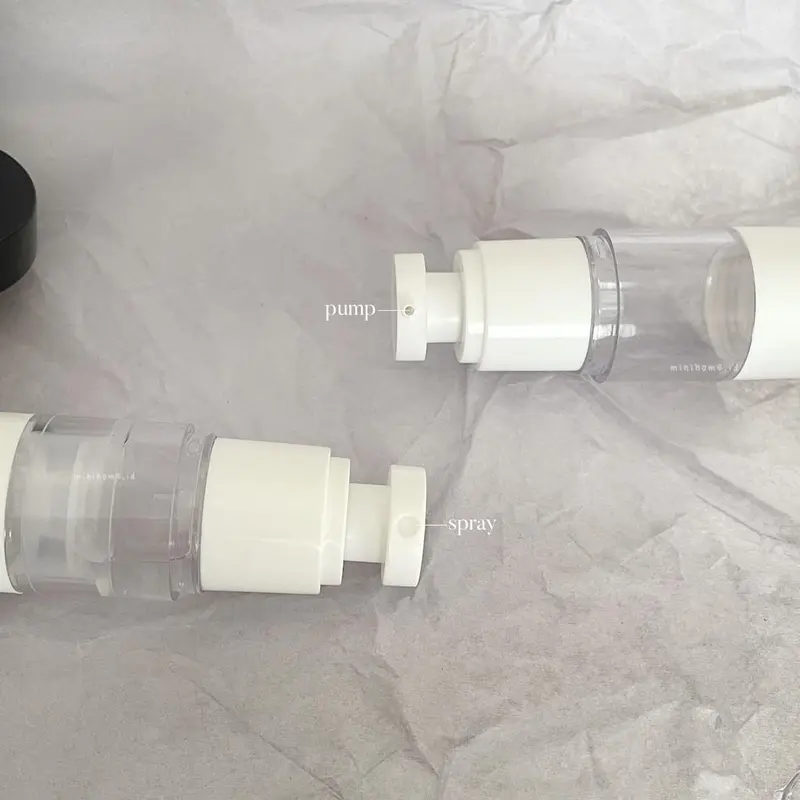 [byMH] Botol Airless Pump Spray Transparant Bottle Refill Lotion Toner Botol Isi Ulang Tanpa Selang Travel Kit 1