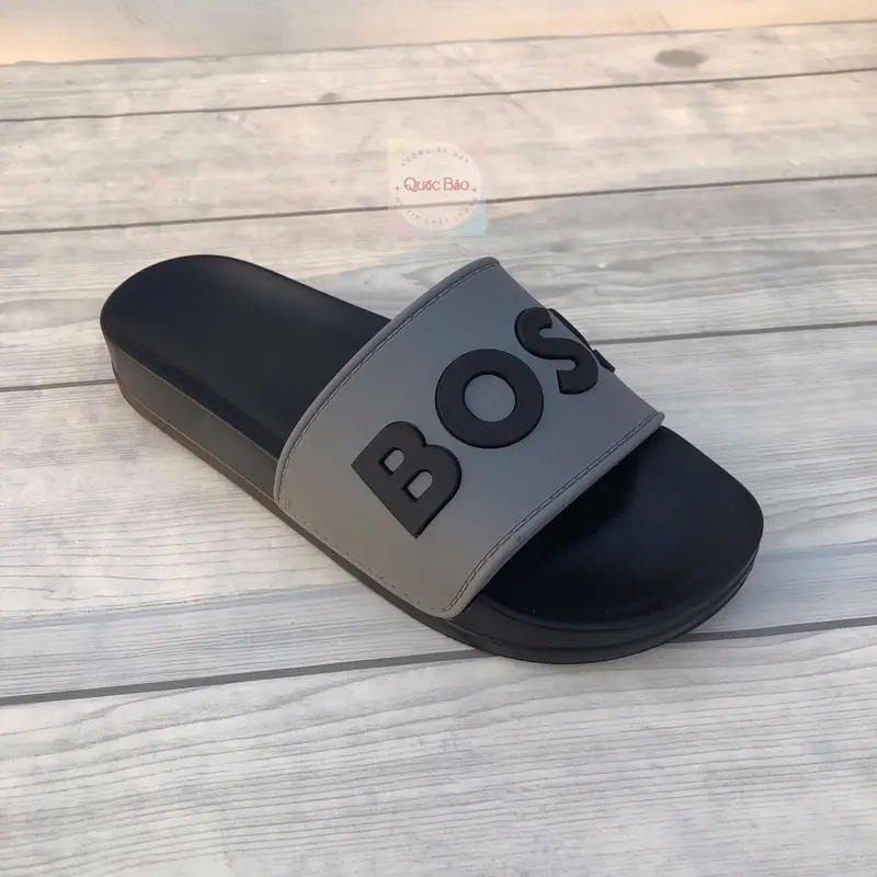 Dép lê BÓT XÁM in chữ nổi nam nữ size 35-42 dép dẻo nhẹ DéP Slipper Quai Ngang Đế Bằng 4