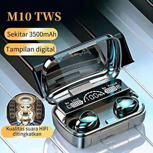 Headset Bluetooth TWS Earphone M10 Digital Indicator V5.3 Wireless mega bass Headphone gaming super HiFi Stereo Noise-canceling Sports Wireless