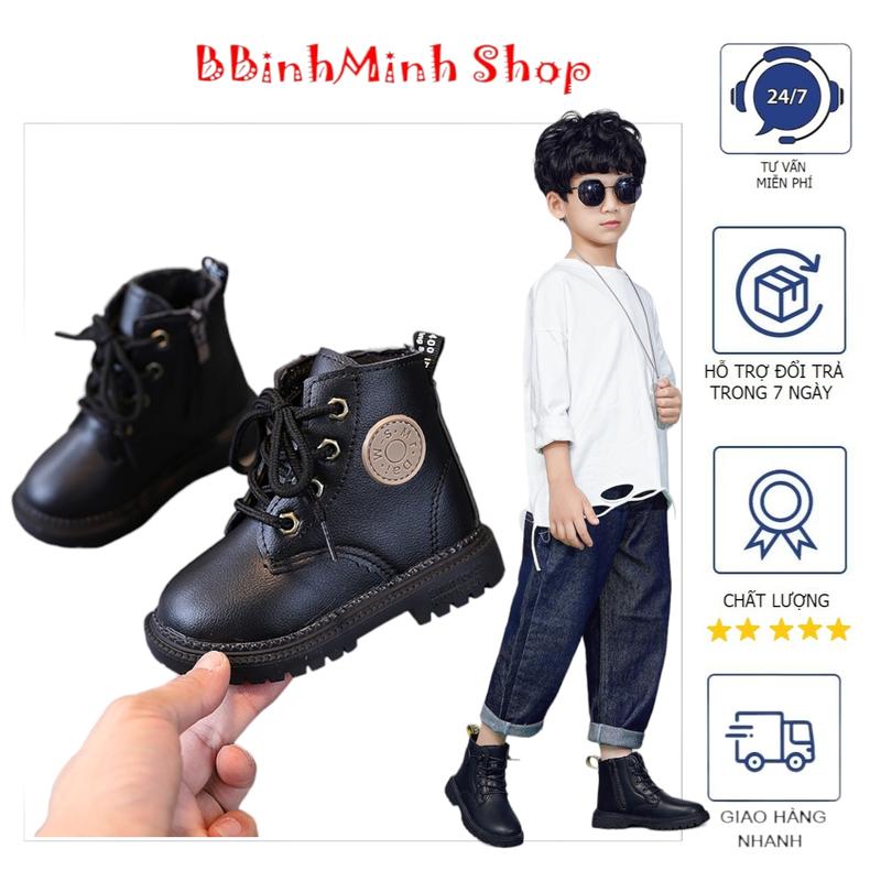 [1-5.tuổi]BM61 Bốt da MARTIN F37 cao cổ cho bé S21-30 phong cách Anh quốc cho bé trai và bé gái GiàY Kem Jean Cao Su Sandal Có Cổ Dép Sandal