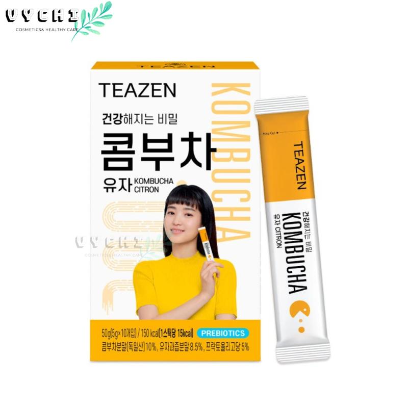 Trà Kombucha Teazen Thanh Yên Hàn Quốc tra kombucha kombucha  probiotics chua ngọt có ga