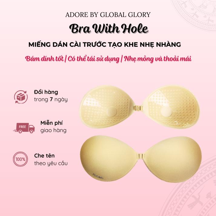   ADORE   Miếng Dán Ngực With Hole Silicone Bra Cài Trước Tạo Khe Đẩy Ngực Bám Dính Tốt Nữ dây  nâng 