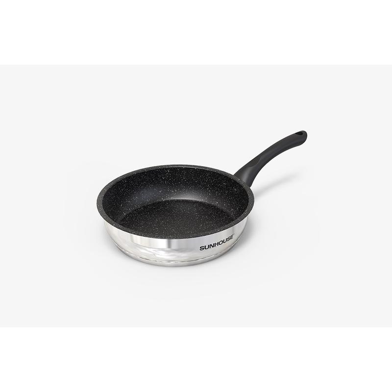 Chảo Inox 5 đáy chống dính Sunhouse 16cm/20cm/24cm /26cm/28cm -IN16M4-IN20M4-IN26M4 -IN28M4 3