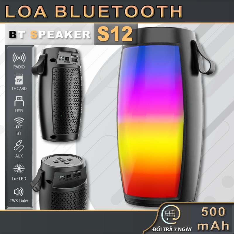 Loa Bluetooth S1202 | Led RGB, Âm Thanh To, Bass Mạnh | Giòng Loa Giá Rẻ, Thê Hệ 2022 Củ Loa Nghe Nhạc
