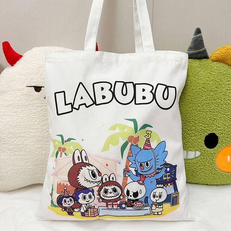 Product Introduction of Canvas Bag For Labubu Student Tutoring Carrying Bag Capacity Book Bag Shoulder Bag Ins Cute 16