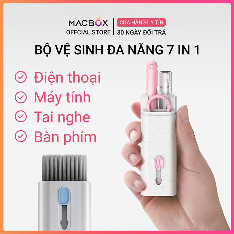 Bộ Dụng Cụ Vệ Sinh Laptop - Máy tính - Bàn Phím - Tai Nghe Airpod Đa Năng 7 in 1 Siêu Nhỏ Gọn Macbox Camera Chụp Ảnh