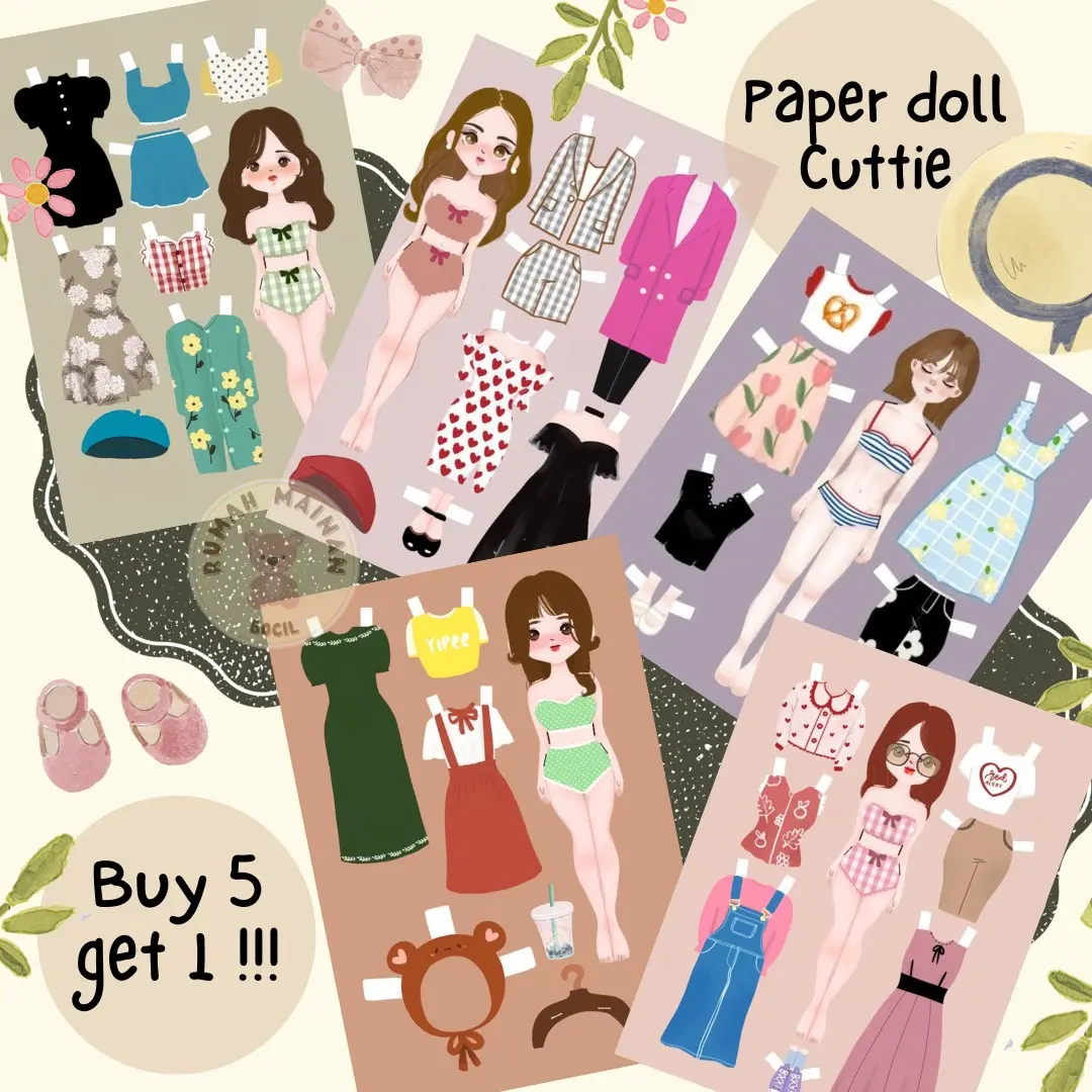 PAPER DOLL MAINAN KERTAS PAPERDOLL MAINAN ANAK BP BP AN BONGKAR PASANG ...