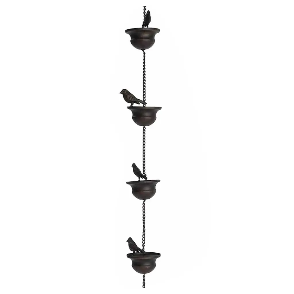 Rain Chain for Gutters Outside Rain Catcher Metal Rain Cups for Drainage