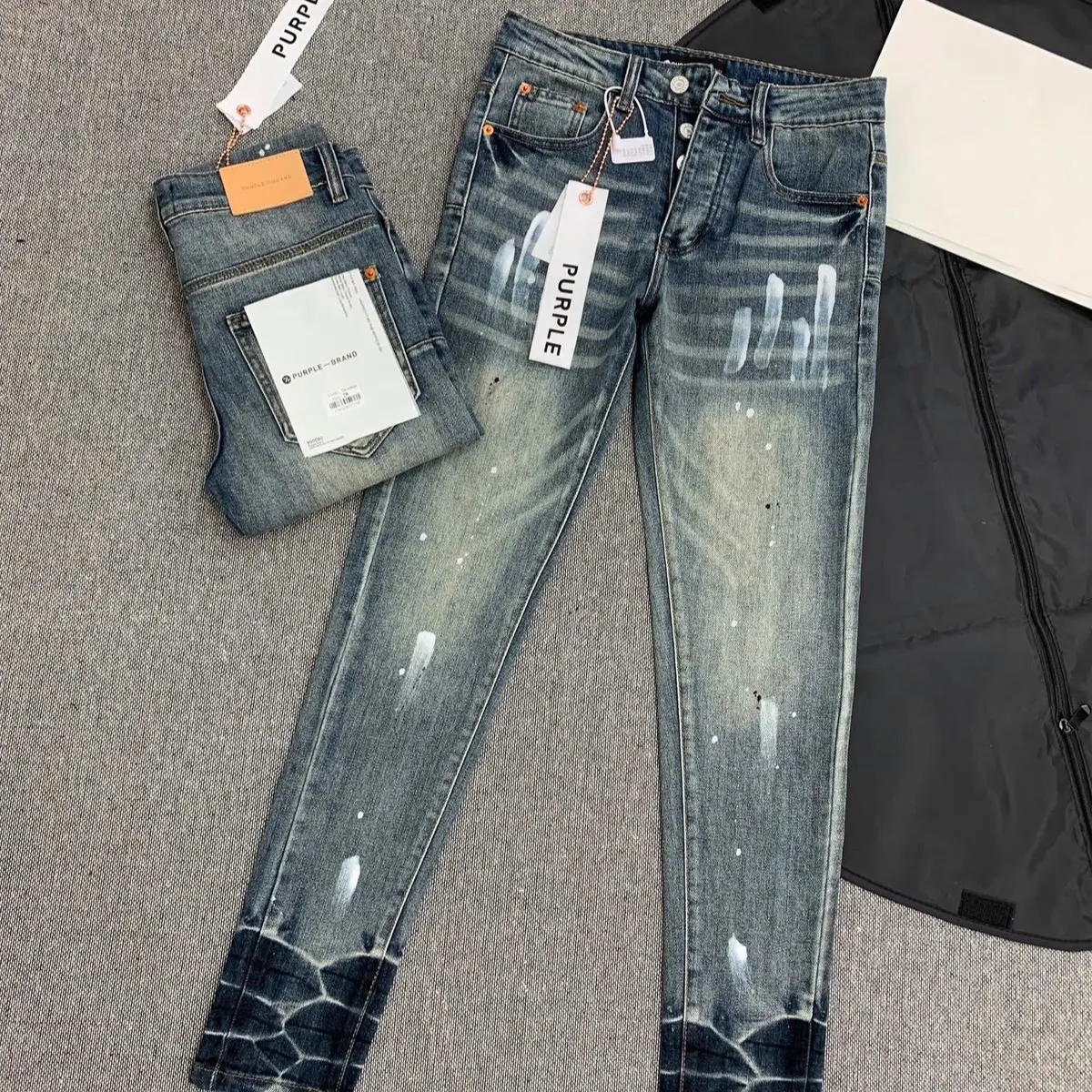 Quần jeans nam purple vảy sơn co giãn nhẹ, ôm sát, new