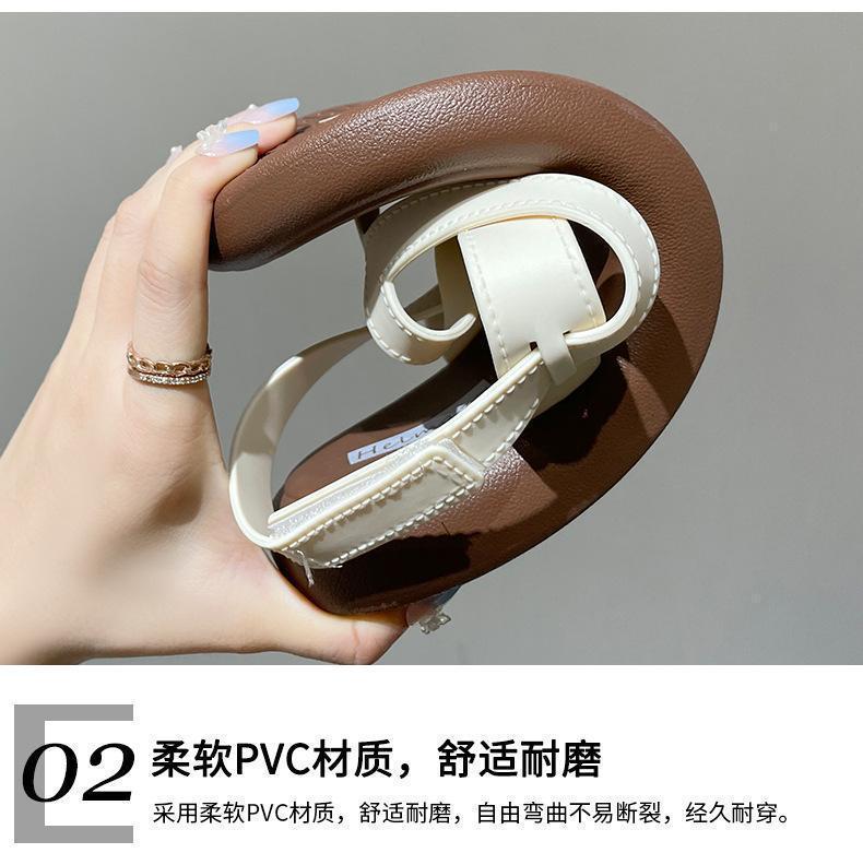 Product Introduction of Dép Nữ Mùa Hè, Đế Bệt Đế Mềm, Màu Trơn Giày La Mã, Dép Lê Đi Biển, Thích Hợp Đi Chơi Mùa Hè, Hàng Mới Về, 2024, Có Thể Đeo Ngoài Trời 10
