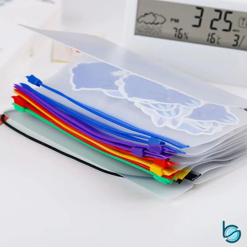 ZIPLOCK BINDER /Kantong Penyimpanan Tagihan/Binder Divider/Zipper Pocket/ZIPLOCK SLEEVE WARNA WARNI BINDER A6 ZIPLOCK KANTONG ZIPPER BINDER A5 A6 CARD LOOSE LEAF - Best Stationary 2
