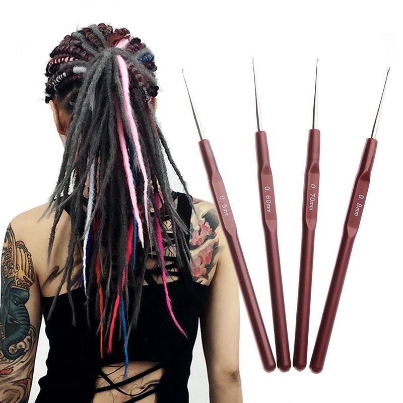 Dụng cụ may 0.5mm 0.6mm 0.7mm 0.8mm Kim móc Đan Kim loại Móc siêu nhỏ Nối tóc…