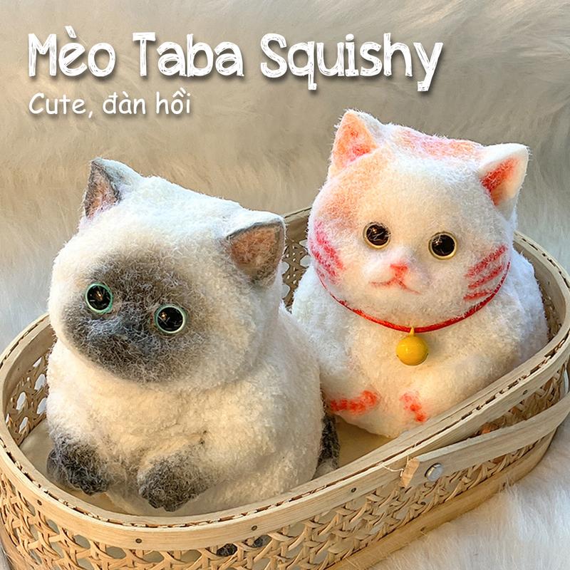 Đồ chơi Mèo Taba Squishy - Mèo Squishy - Taba Squishy - Đồ chơi giảm stress - Đồ chơi vô tri - Talia Decor - Toy, Slime Xả Stress  mèo lông tapa  squishy dính taba  squishy popping silicon bóp đồ  chơi  silicon  mềm  dẻo