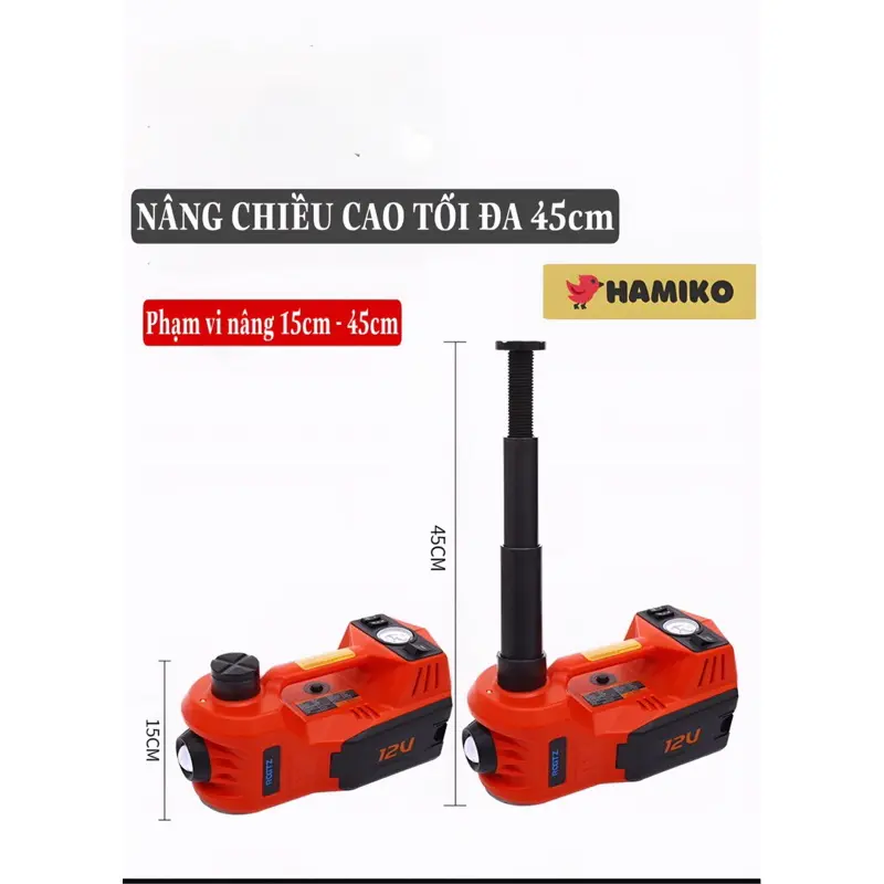 Kích nâng gầm tích hợp bơm hơi và thay lốp xe thông minh 5 trong 1, Hàng chính hãng ROGTZ, Tải trọng 5000kg 2