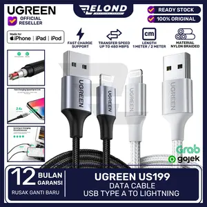 UGREEN Kabel Lightning iPhone MFI to USB A Nylon Braided US199