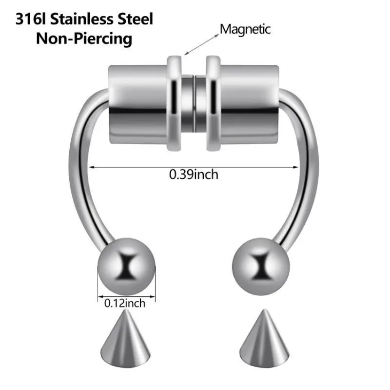 Anting hidung magnet / septum fake / septum magnet 3