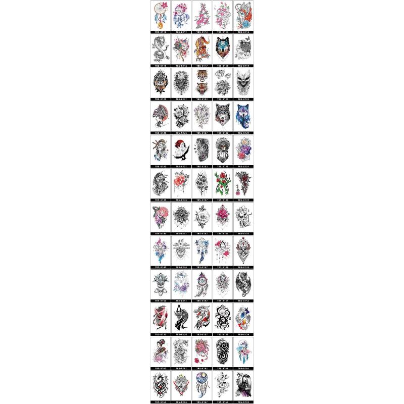 Product Introduction of Colorful Tattoo Stickers, Small Arm Waterproof Tattoo Stickers, Symbols, Totem Tattoo Stickers, Temporary Tattoos, 21