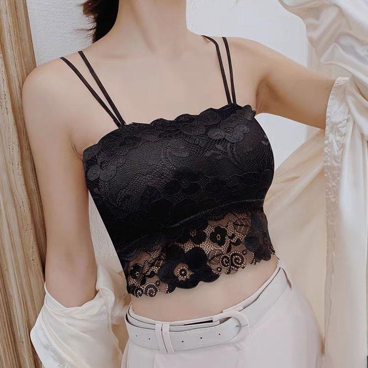 Áo Ngực Không Dây Ren Chống Lộ, Dành Cho Nữ, Phong Cách Hàn Quốc, Áo Yếm Hở Lưng Gợi Cảm, Áo Ba Lỗ Lớp Nền Mỏng, Thích Hợp Cho Học Sinh, Bán Chạy Năm 2025 Bra Top 0