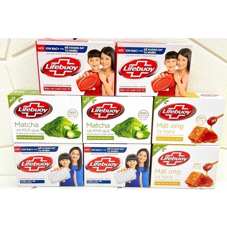 Combo 6 bánh xà bông Lifebuoy chăm sóc da và bảo vệ vượt trội 90 g đủ mầu