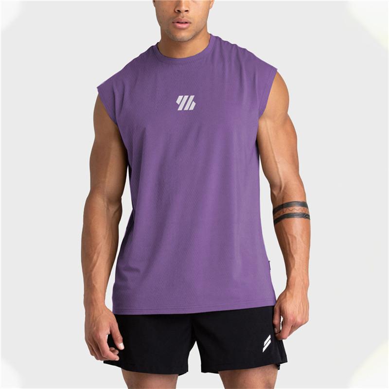 Product Introduction of 2024 Summer new Gym Vest Men Bodybuilding Sleeveless Sports Tank Top quick-drying mesh Fitness Running Tank Top men Clothes 12